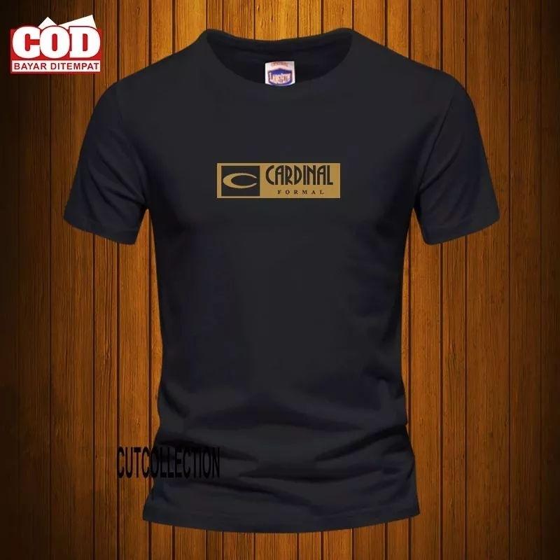 Kaos Dewasa Premium Brand Distro Baju Cardinal Formal Logo Blok Gold COTTON COMBED 30S kaos pria wanita Tshirt Murah Keren High Quality 0