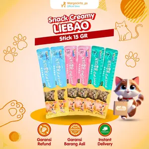 Snack Basah Creamy Untuk Kucing LIEBAO 15 GR 1 PCS