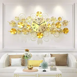 Jam Dinding Besi Elegan Modern Clock Silent Movement 100cm - F33898