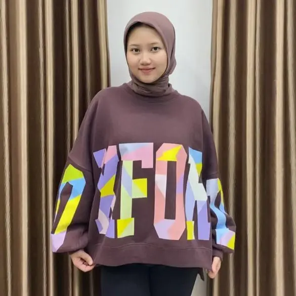 Oxford Series - Sweater Oxford Oversize - Sweater Aesthetic Bahan Katun Fleece - Crewneck Cewek Atasan Wanita 2