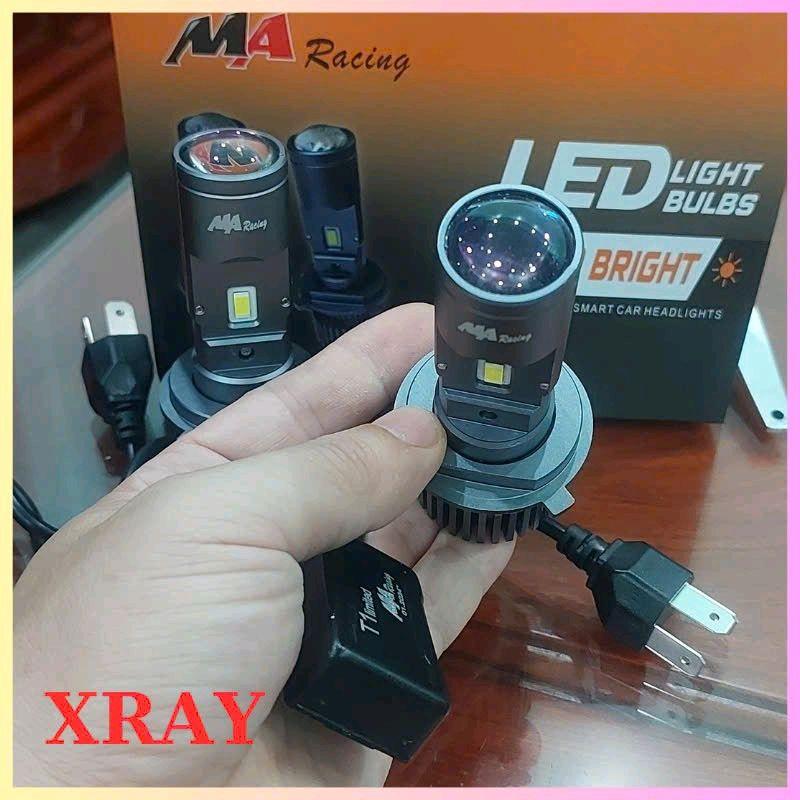 Pha led bi cầu mini T1 Kính tím MA Racing lắp cho SH more Vespa SH ý Wave lead Vision Ex 135,150... Đèn Pha Phụ Tùng