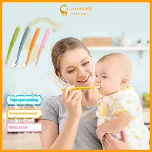 LAKOE Sendok Makan Bayi Bpa Free Bahan Silikon Lembut