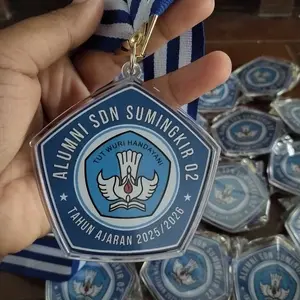 MEDALI WISUDA CUSTOM AKRILIK || MEDALI KELULUSAN PAUD TK SD SMP SMA Desain Custom