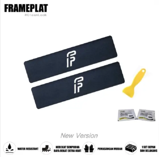 frameless license holder dudukan plat mobile bagian kasar nempel body mobil atau hooknya saja 0