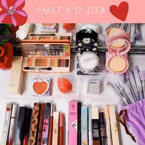 PAKET A MAKE UP SET KOSMETIK LENGKAP 17 ITEM ( FREE BRUSH SET)
