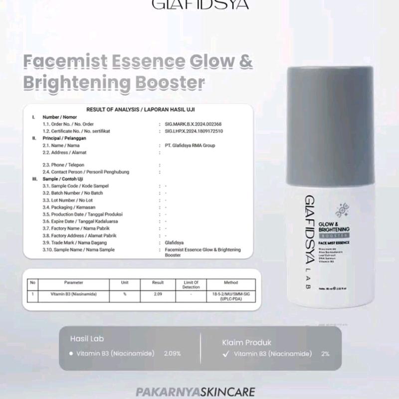 1 PAKET GLAFIDSYA BOOSTER GLOW & BRIGHT GLAFIDSYALAB  ORIGINAL - LANGSUNG KIRIM 3