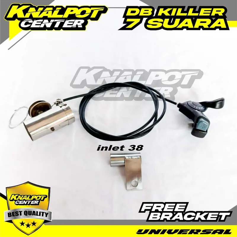 DB Killer 3 Suara Inlet 50mm dan 38mm - perdam suara 7 suara dengan switch atau shifter pengontrol 6