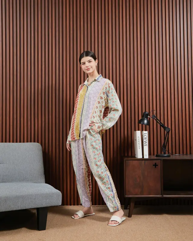 Piyama Kemeja Setelan Panjang Dydlabel Alesya Set Bahan Rayon 5