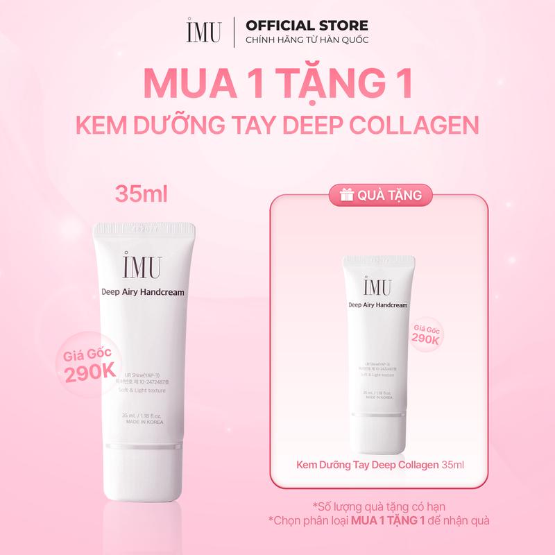   HSD 11 2026  Kem Dưỡng Da Tay Vitamin C IMU Deep Airy Handcream Cấp Ẩm Chuyên Sâu Mùi Trái Cây Tươi Mát Làm Mềm Sáng Da Tay 35ml 