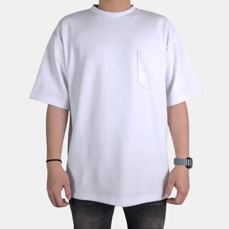 Pantes - Kaos Saku Putih Premium Boxy Oversize [Ultra Stertch] Unisex Casual Fit 2