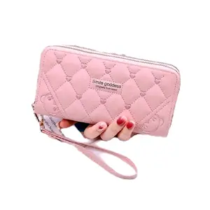 Dompet Panjang Kulit Sintetis Import PU Model Terbaru Bahan Halus Kartu Cewek Cocok Untuk Berbagai Kesempatan dengan Desain Elegan