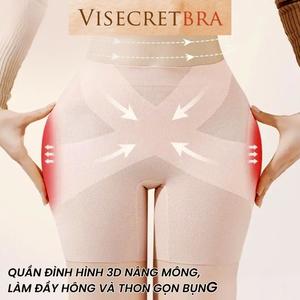 VISECRETBRA Quần Trong Độn Hông Nâng Mông Cạp Vừa Chất Su Đúc Mặc Đồ Ôm Body Thoáng Khí Định Hình Mềm Mịn VN250550 Quần Đỉnh Hình 3D Nâng Mông Làm Đẩy Hồng Và Thon Gọn Bụng