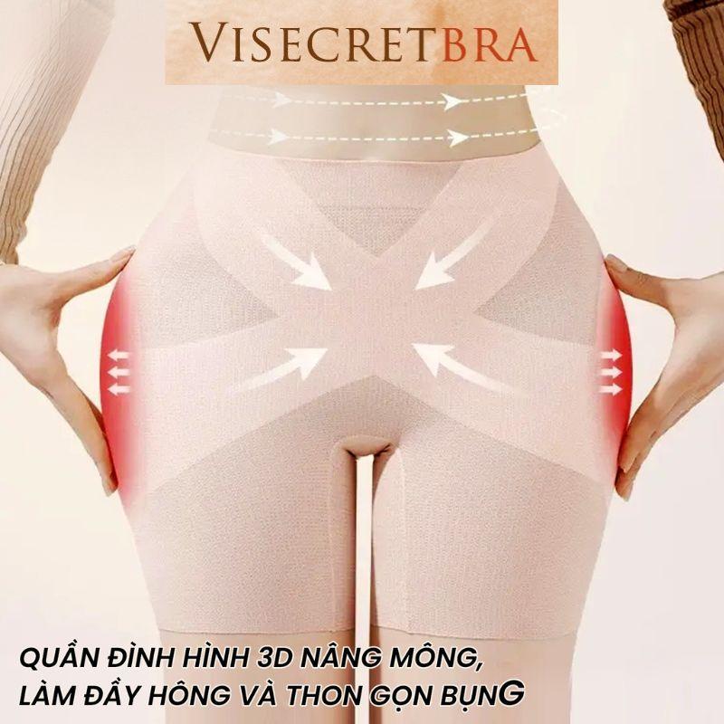 VISECRETBRA Quần Trong Độn Hông Nâng Mông Cạp Vừa Chất Su Đúc Mặc Đồ Ôm Body Thoáng Khí Định Hình Mềm Mịn VN250550 Quần Đỉnh Hình 3D Nâng Mông Làm Đẩy Hồng Và Thon Gọn Bụng