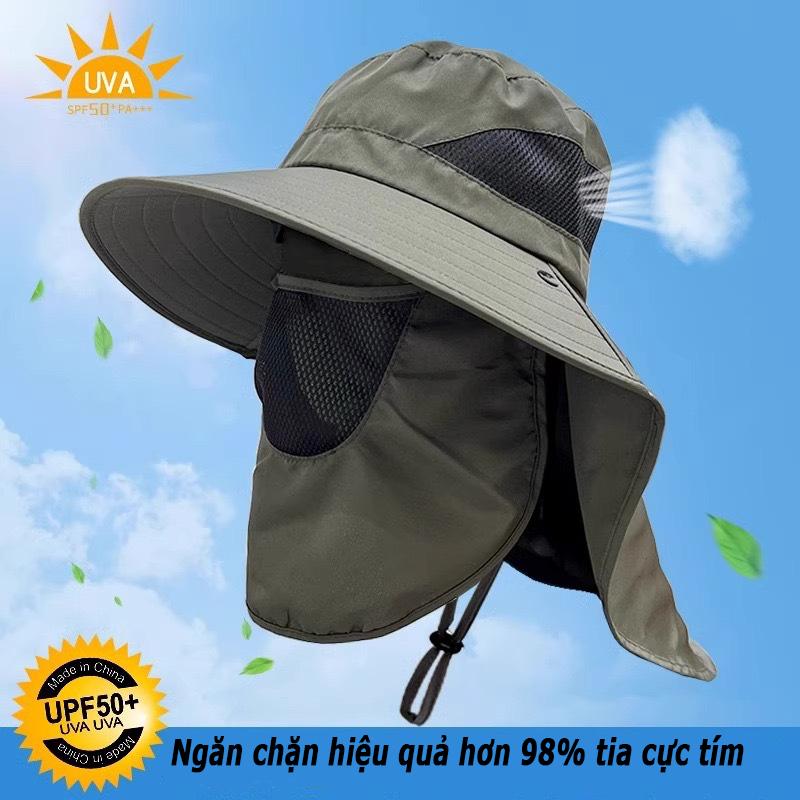 Mũ chống nắng ngoài trời mũ câu cá mũ câu cá mũ leo núi mũ chống nắng cho nam và nữ mùa hè vành rộng chống tia cực tím