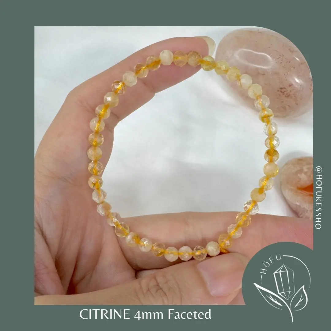 Gelang Batu Citrine Natural Crystal Bracelet