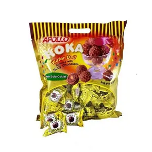 Apollo Roka Coklat isi 70 Pcs 420 gram Wafer Bulat Balut Kacang Snack Lebaran Oleh Oleh