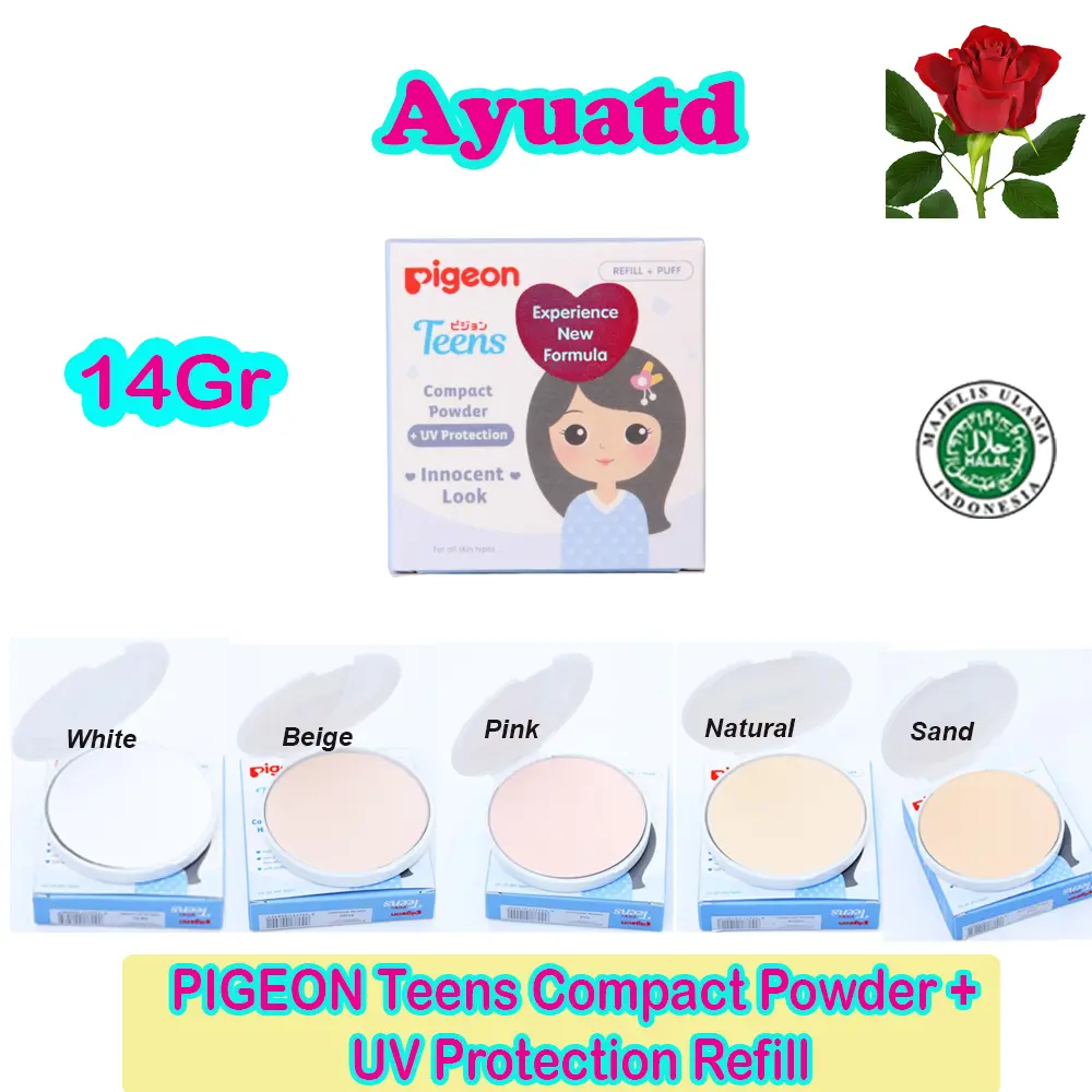 PIGEON Teens Refill Compact Powder + UV Protection 14Gr