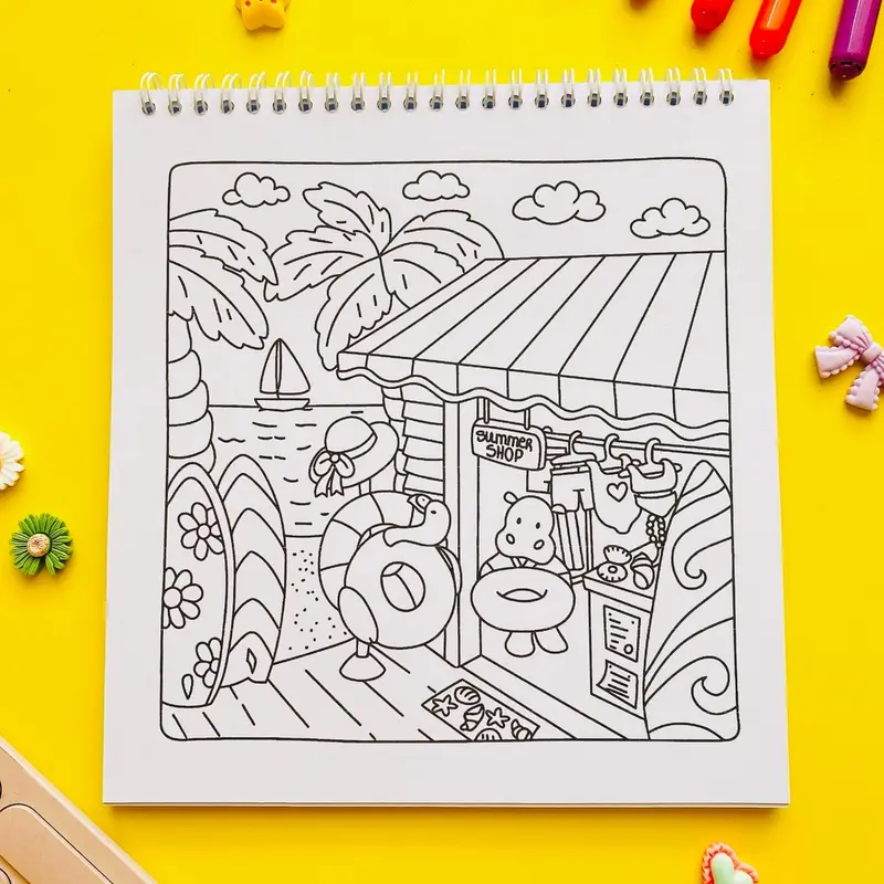 Cute Shop Super Cute Coloring Book - Buku Mewarnai Yang Cocok Untuk Mengisi Waktu luang 5