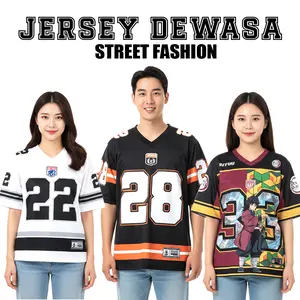 Yesmode Atasan Baju Jersey Pria dan Wanita SPORT NOMOR FULL PRINT Bahan Dryfit milano Vintage OVERSIZE