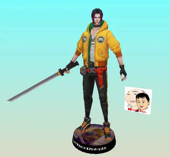Action Ling Street Punk Papercraft Mobile Legends Toy Kertas