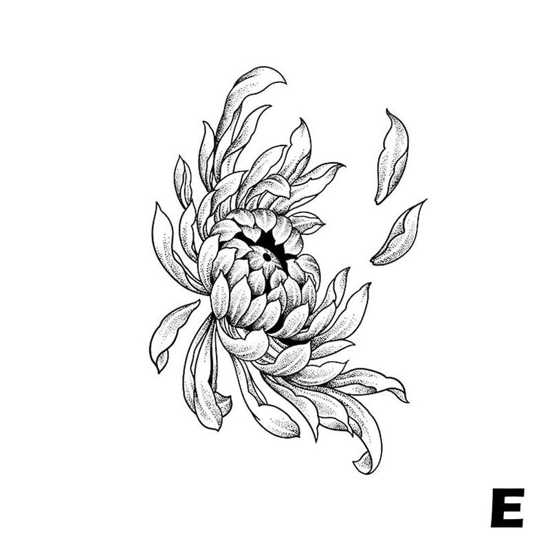 Product Introduction of Juice Herbal Tattoo Stickers Semi-permanent Wash Do Not Fall Off Waterproof Non-reflective Japanese Old Traditional Cherry Blossom Arm Koi Fish Male 54
