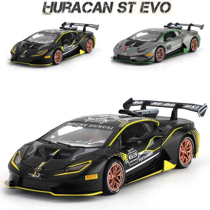 Lamborghini Huracan ST EVO, Mô Hình Hợp Kim, Có Âm Thanh Và Ánh Sáng, Bộ Sưu Tập Kéo Lùi, Xe Đúc Khuôn Đồ Chơi Ô Tô Cho Trẻ Em, 32 Cỡ Toy