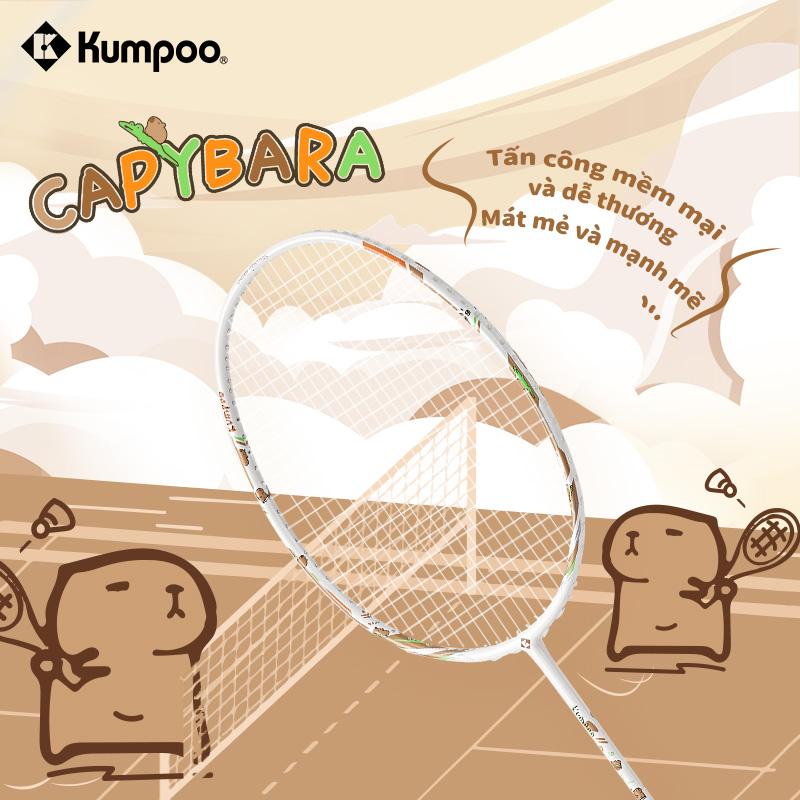 Vợt cầu lông Capybara KUMPOO Sợi carbon bền chuyên nghiệp chính hãng 4U G6 Đạn đơn không bao gồm móc khóa