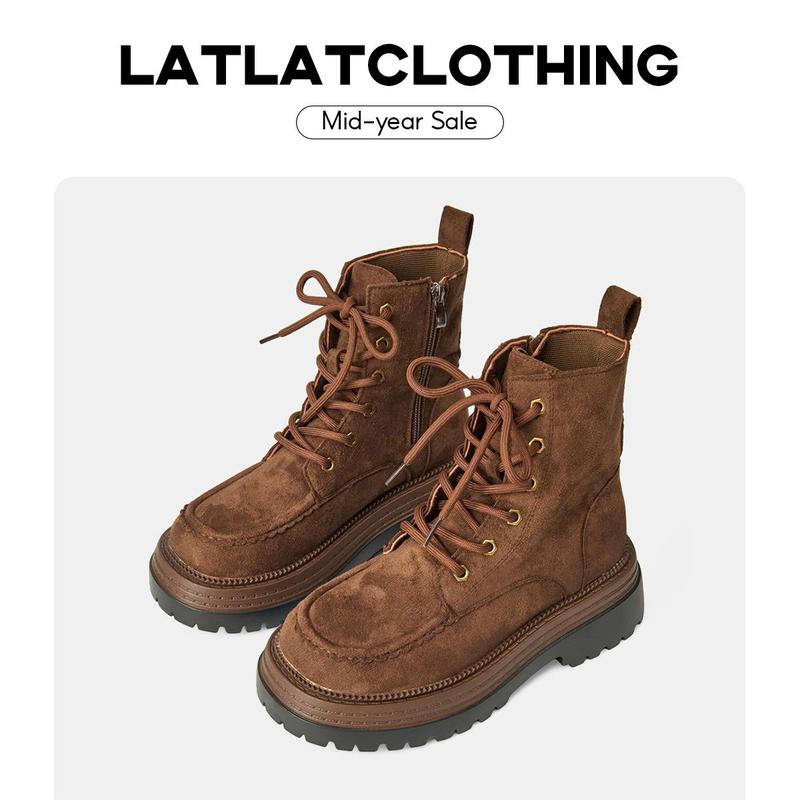 MỞ BÁN Giày bốt đế cao 4cm chất liệu da lộn mịn dễ vệ sinh - bốt ống đứng form ôm dáng chân - latlatclothing_1520