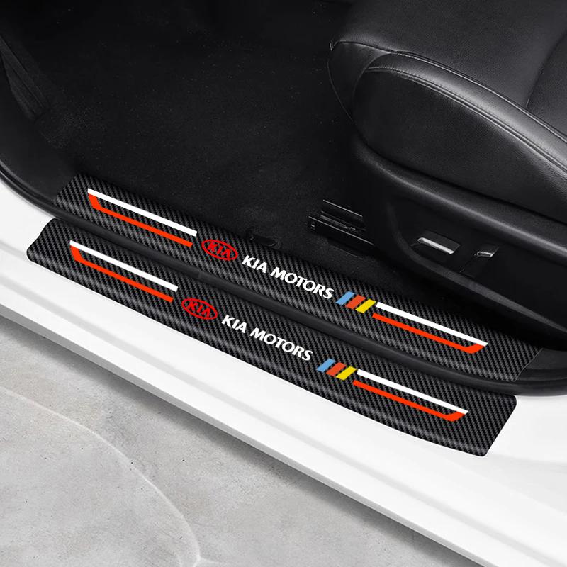 Bảo vệ miếng dán cửa ô tô bằng sợi carbon, cho KIA, miếng dán dải ngưỡng tự động, thích hợp cho Forte, Spectra, Mbang, Sportage, Picanto, RIO, Picanto, Cerato, Seltos, OPTIMA, Carnival, Sorento, phụ kiện 8