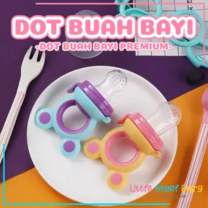 DOT BUAH EMPENG BAYI MPASI Multifungsi Baby Fruit Kids Pink Blue Kuning