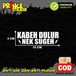 STICKER KABEH DULUR NEK SUGIH  CUTTING STIKER TULISAN VARIASI HIASAN MOTOR MOBIL HELM LAPTOP HP