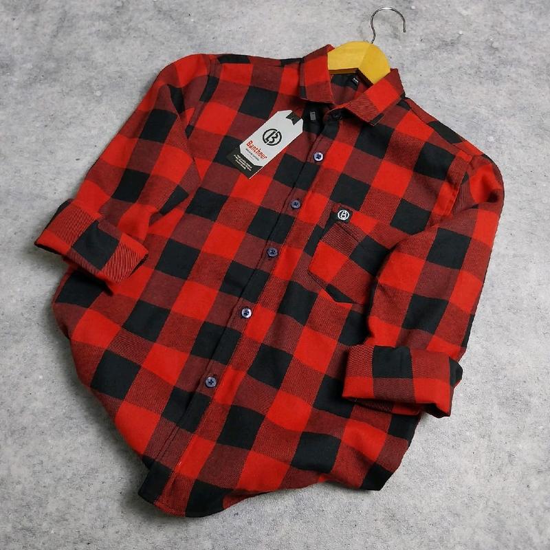 Kemeja Flanel Anak Lengan Panjang Cowok Cewek Umur 6-13 Tahun Motif Kotak Kotak Bestsseller Fashion 3