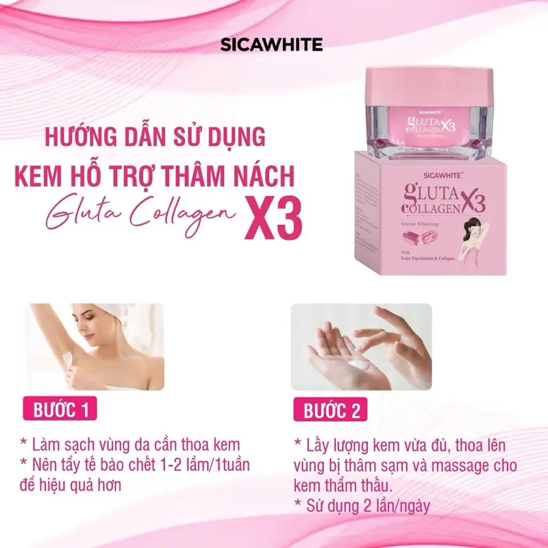 [H65] - Kem Hỗ Trợ Giảm Thâm GLUTA COLLAGEN X3 - Kem Cải Thiện Sắc Tố Da Những Vùng Như Nách, Đầu Gối, Khuỷ Tay (10gr) 5