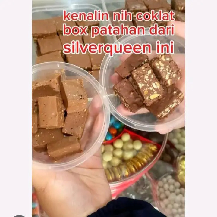 Coklat Potongan Silverqueen - Cokelat Kering Manis - Food, Susu, Toples, Snack, Chocolate