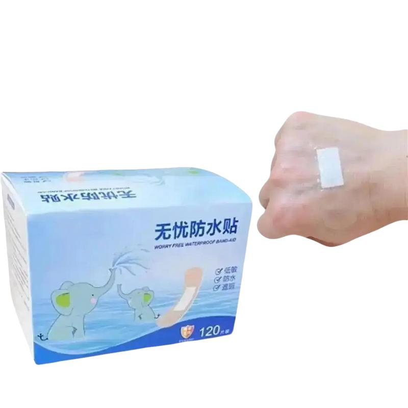 Hộp 120 miếng băng dán cá nhân trong suốt chống thấm nước 7.2x2cm băng keo cá nhân
