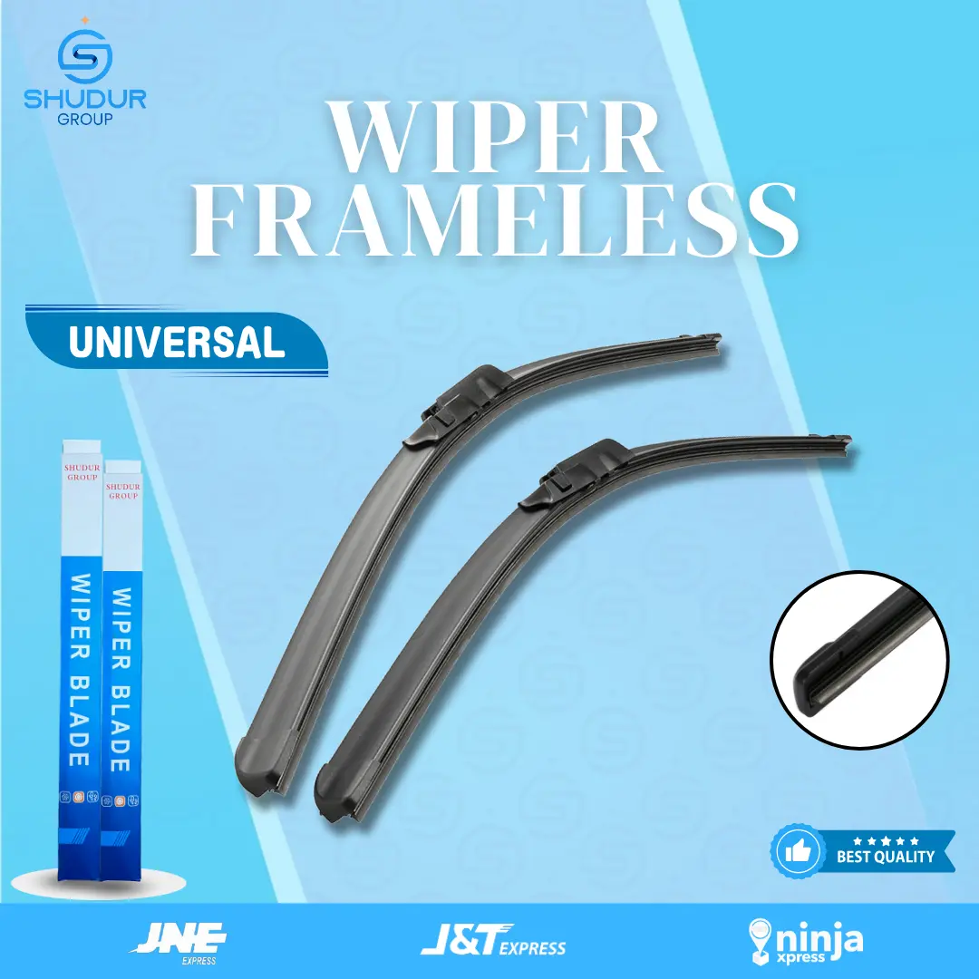 Shudur Group Wiper Frameless Mobil Tanpa Rangka Besi Sepasang Kiri dan Kanan Universal Berkualitas Cocok Untuk Semua Mobil Windshield Blade Karet Kaca Kendaraan