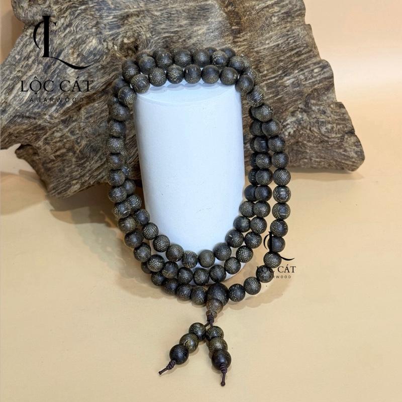   LC-VT177  Vòng Tay Trầm Hương 108h bông tia dầu Việt thơm đậm | Phong Thuỷ May Mắn Thu Hút Tài Lộc 