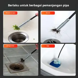 B Pipa empat cakar kait mengeruk kamar mandi saluran pembuangan toilet alat pembersih rambut toilet manual rumah tangga yang tersumbat