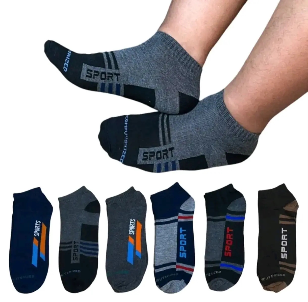 ( SET 3 PASANG ) KAOS KAKI PENDEK TEBAL ORIGINAL SPORT PREMIUM PRIA WANITA DEWASA Nyaman Panjang Semata Kaki