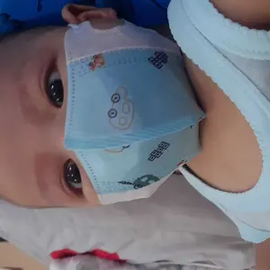 Masker Duckbill Bayi & Anak Bahan Aman Lembut Tidak Berbulu Cocok untuk Anak Balita Cowok Dan Cewek 10pcs Motif Random Warna Mix Anak Perempuan