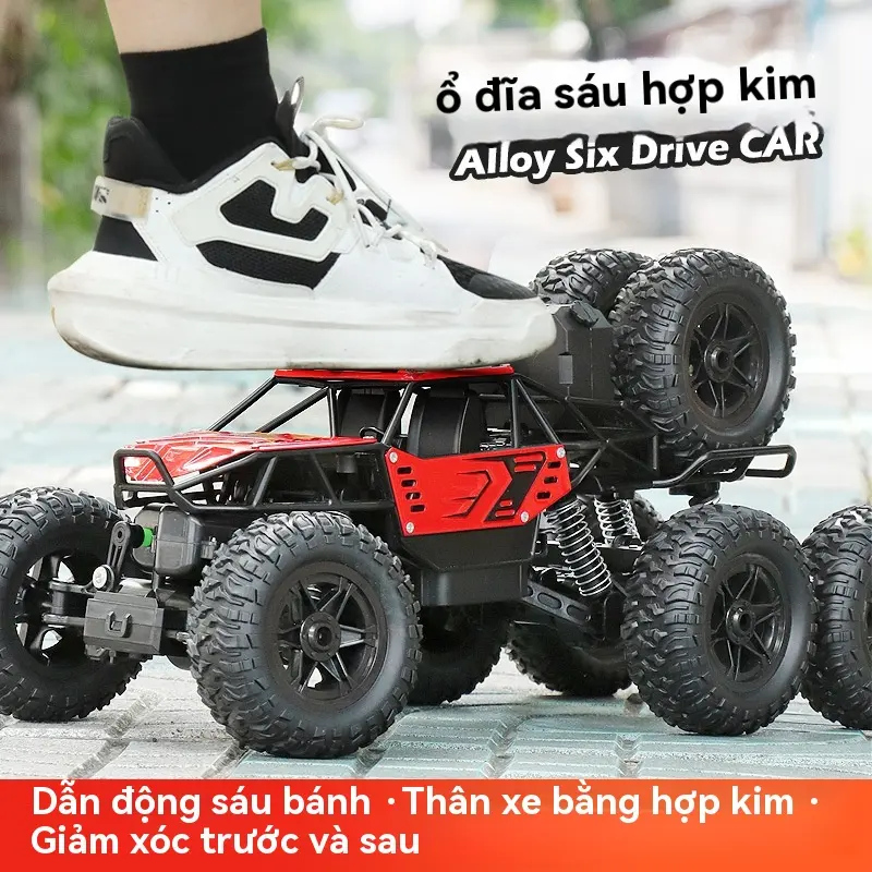 Xe Điều Khiển Từ Xa, Ngoại Cỡ, Xe Địa Hình Trôi Dạt, Ổ Bốn Bánh, Xe Trống Leo Núi, Xe Đồ Chơi Sạc Đua Xe Sáu Bánh Cho Bé Trai Toy Pin 3