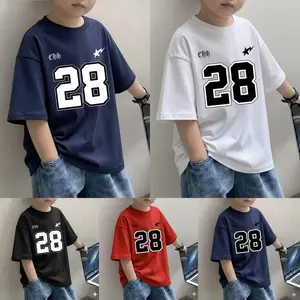 Kaos Oversize Anak Angka 28 Usia 3-14 Tahun/Baju Atasan Anak Cowok/Atasan Anak Laki-Laki /Pakaian Anak laki-laki