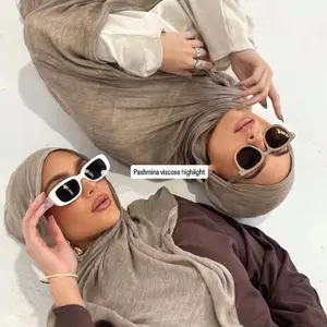 PASHMINA VISCOSE HIGHLIGHT LINEN MUSLIM