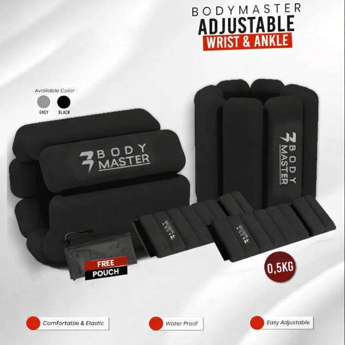 Gambar Ankle wrist adjustable 1KG BM-E610/AAW/1KG|Weight Pemberat Tangan |Kaki 1KG Gym |Fitness - HITAM dari Ototpro Surabaya Kota Surabaya 5 Tokopedia