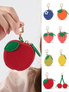 Lindo colgante de bolsa con forma de fruta, llavero con colgante de fruta, accesorio para llavero, compatible con etiqueta de aerolínea y cartera, regalo perfecto para bolsas y mochilas, estilo casual para todas las estaciones