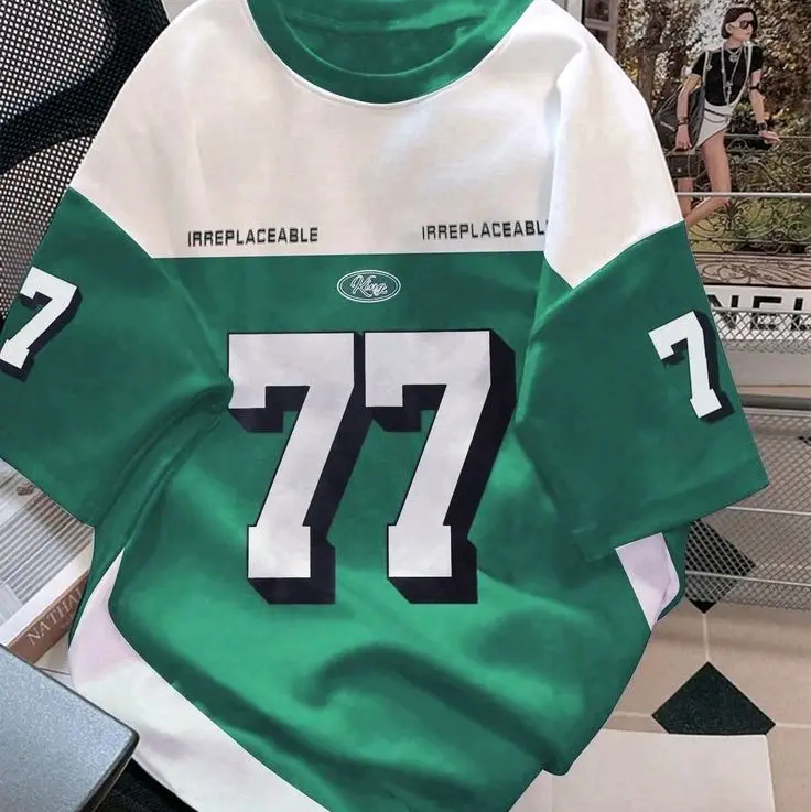 KAOS BIGSIZE 77 JUMBO SIZE M-XXXXXXL (6XL) KAOS KOMBINASI SABLON ANGKA BAHAN 100% COTTON COMBED KAOS COWOK CEWEK UNISEX BANYAK PILIHAN WARNA BISA CUSTOM WARNA DAN GAMBAR (COD) 3