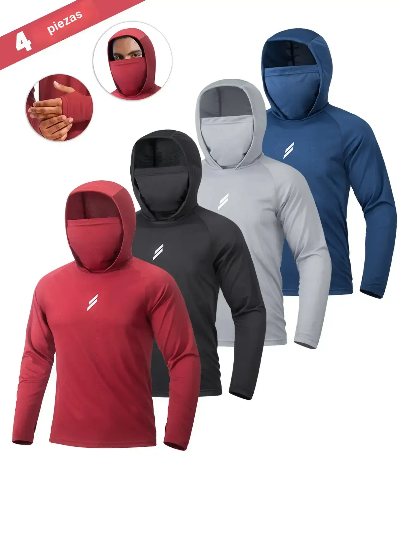 1/3/4-piece set Men's Sun Protection Pullover, Sports Fashion and Activewear, Geometric Pattern, Slim Fit, Breathable & Quick-Dry, Ideal for Fishing, Outdoor Adventures, Spring & Fall