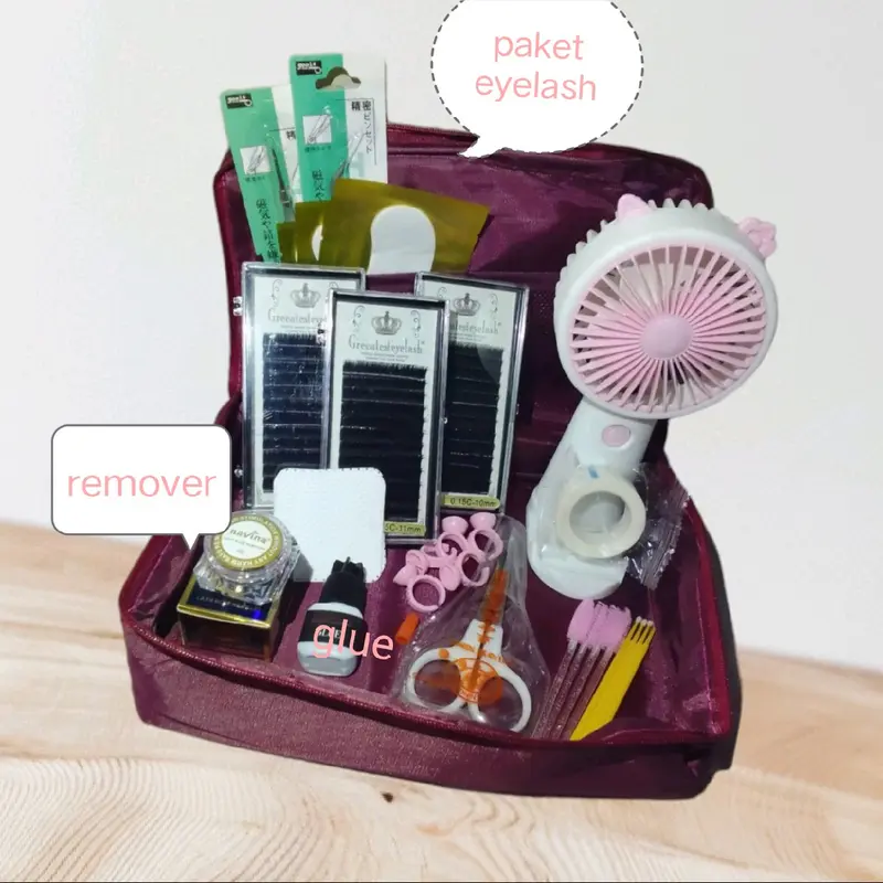 Paket eyelash extension bulu mata lengkap Box 0