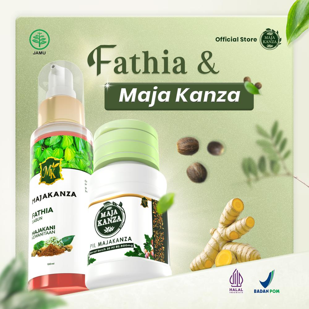 MAJAKANZA & SABUN FATHIA - Paket Wanita I Manjakani Herbal - Majakanza 30 Pil