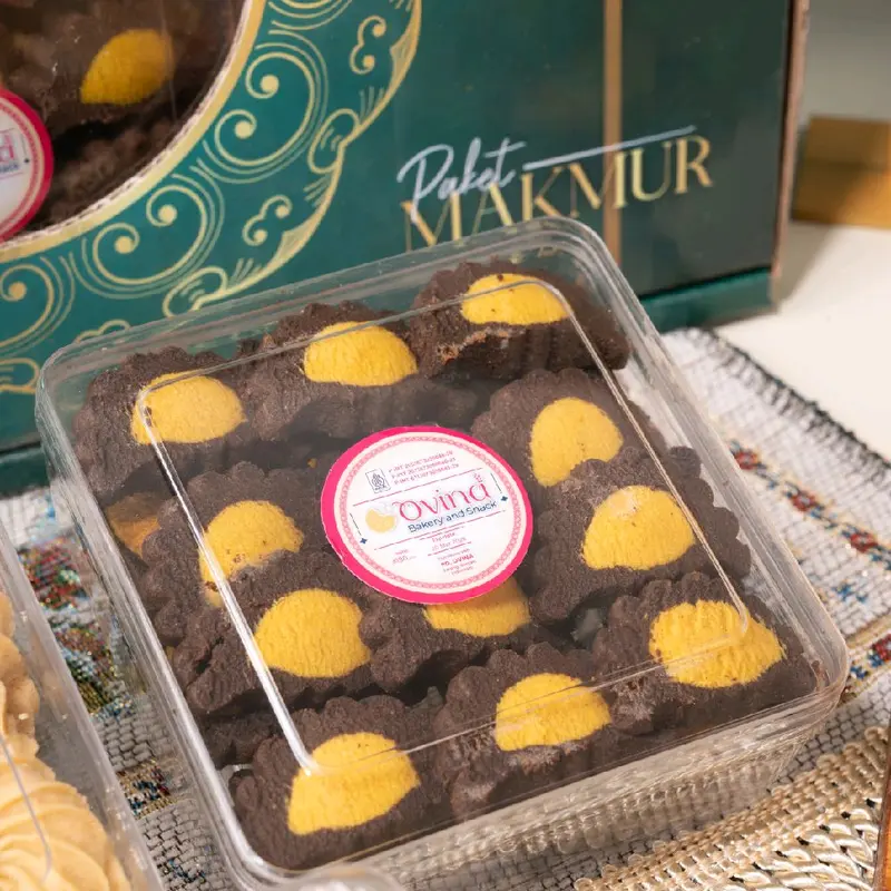Kue Paket lebaran Ovina Makmur Series ( AFL) Nastar Food Frozen Kering Cookies Toples Makanan Cemilan Snacks Choco 6 toples ( berat isi per toples 170 gram ) 7